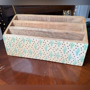 Cactus print office organizer